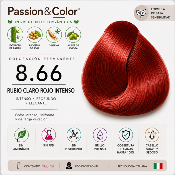 8.66 ROJO CLARO ROJO INTENSO. Passion & Color