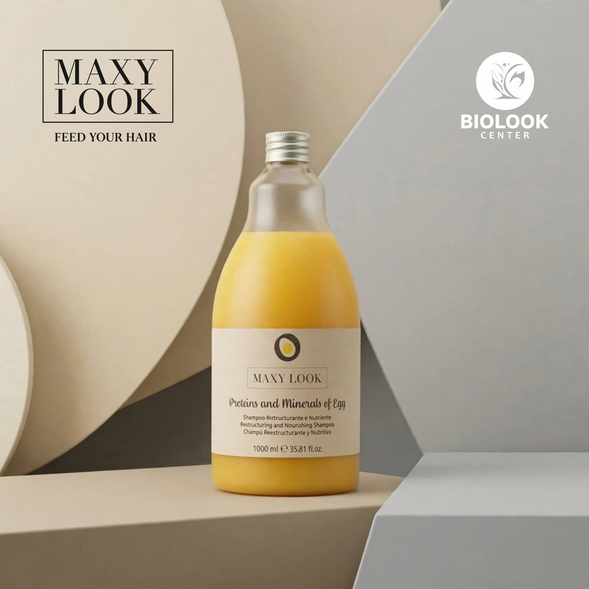 Shampoo Restructurante y Nutritivo de Huevo Maxy Look