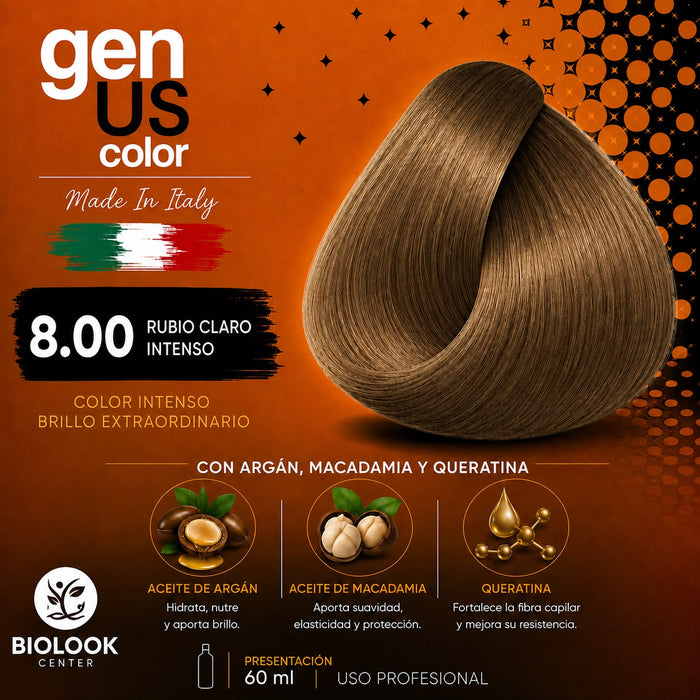 8.00 Rubio Claro Intenso. GenUs Color