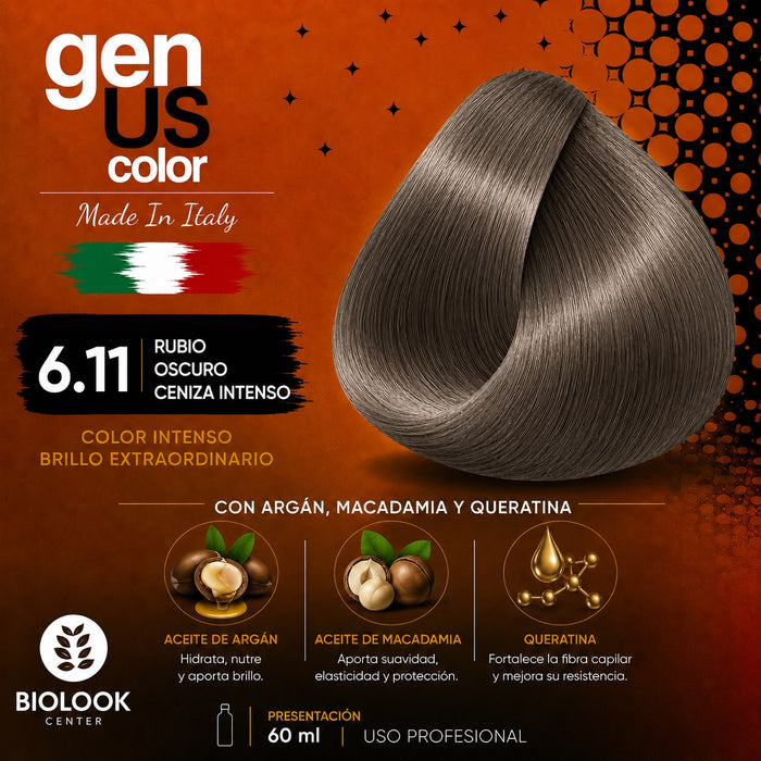 6.11 Rubio Oscuro Ceniza Intenso. GenUs Color