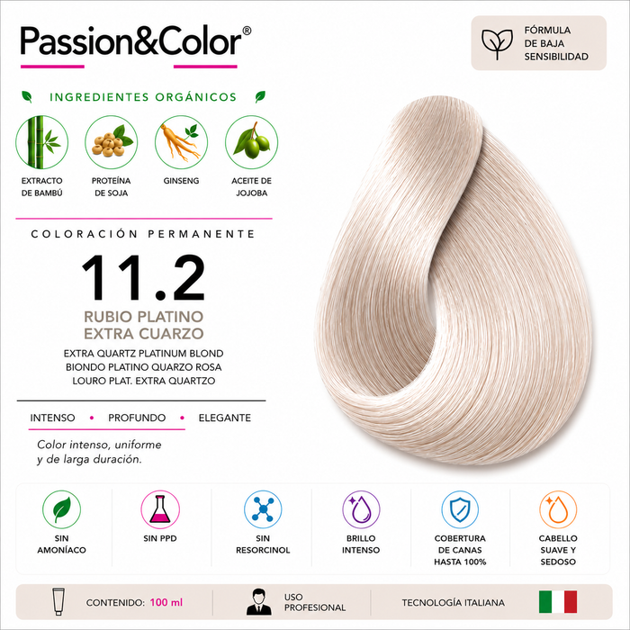 11.2 RUBIO PLATINO EXTRA CUARZO. Passion & Color
