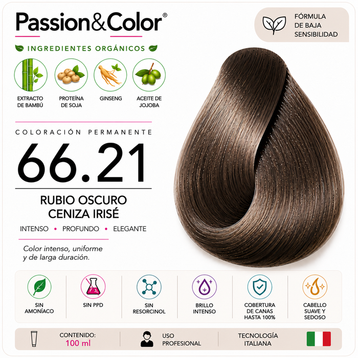 66.21 RUBIO OSCURO CAPPUCHINO ICE. Passion & Color