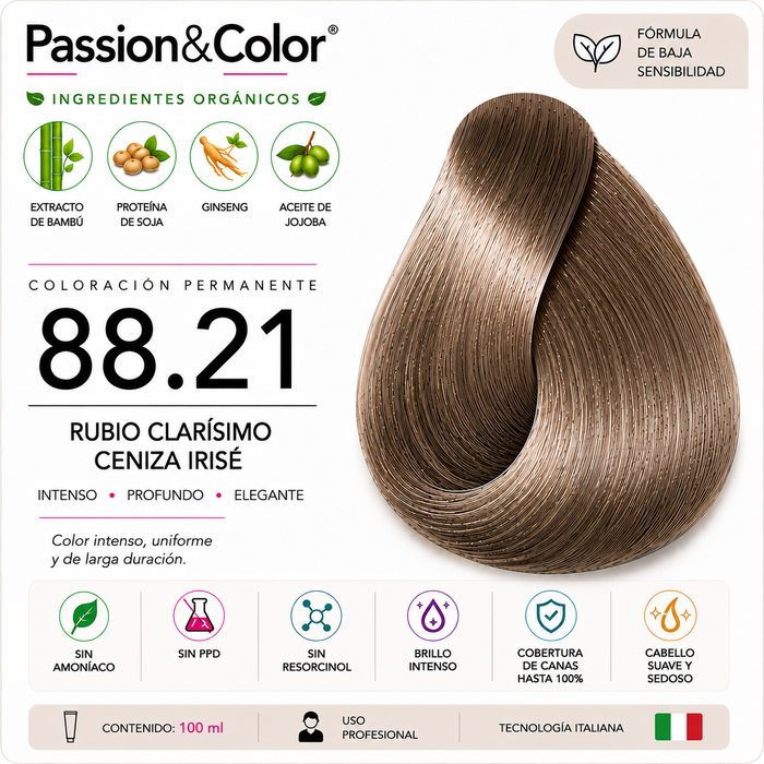 88.21 RUBIO CLARO CAPPUCHINO ICE. Passion & Color