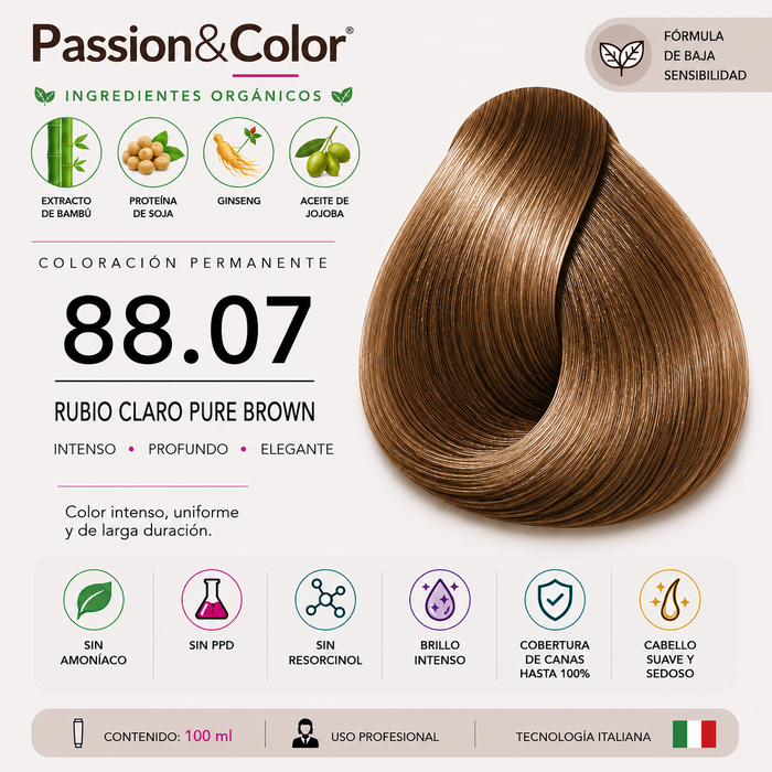 88.07 RUBIO CLARO BROWN. Passion & Color