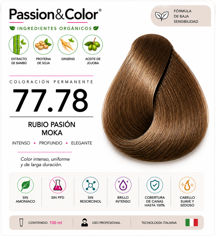 77.78 RUBIO MOKA. Passion & Color