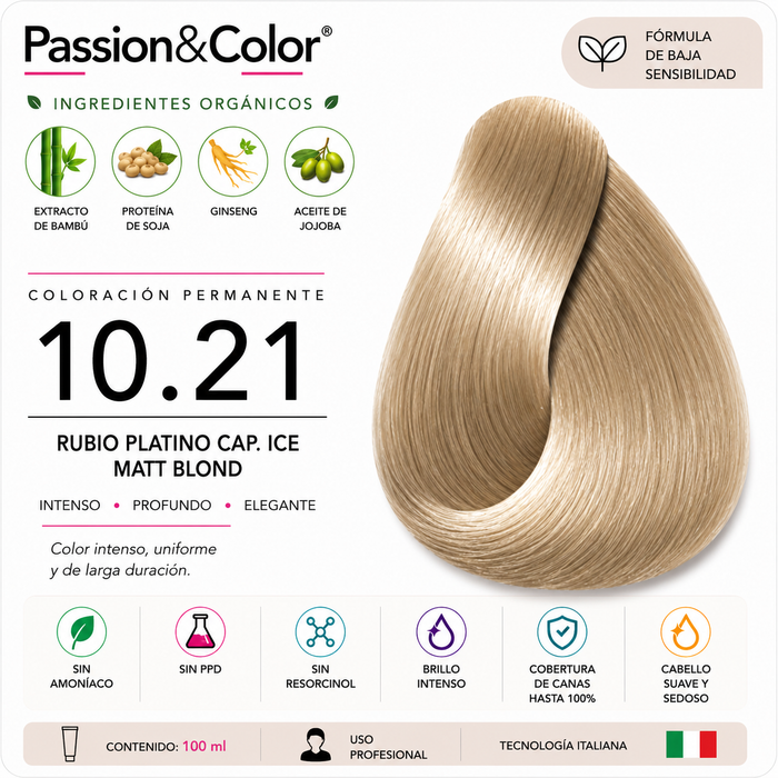 10.21 RUBIO PLATINO CAPPUCHINO ICE. Passion & Color
